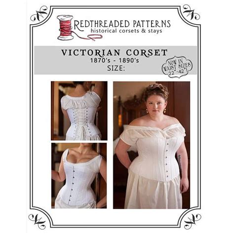 Pdf Corset Pattern Plus Size 22 38 Waist Printable Victorian Sewing
