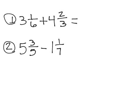 6 Addsubtract Fractions Math Showme