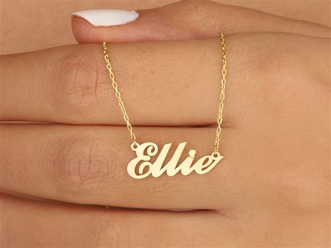 Personalized K Solid Gold Necklace Initial Name Necklace Etsy