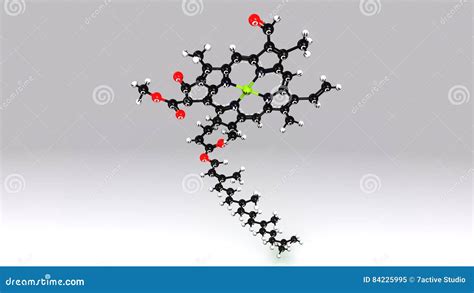Chlorophyll B Structure Stock Illustration Illustration Of Molecule