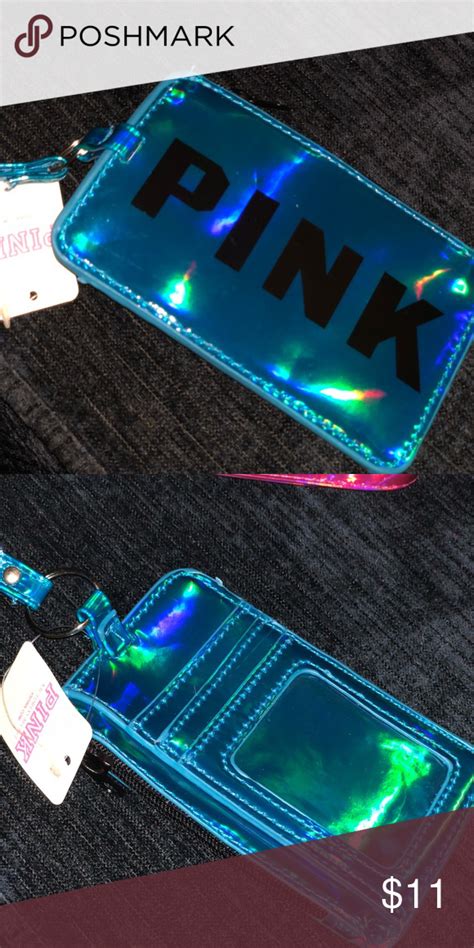 Holographic Wallet Lanyard Victoria Secret Pink Accessories Wallet