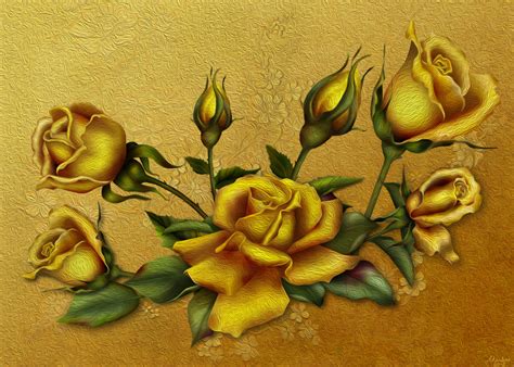 Golden Rose By Chamirra On Deviantart