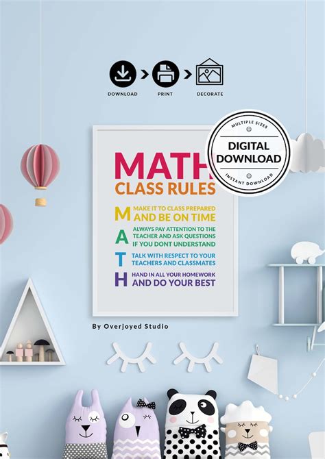 Math Teacher Classroom Poster Classroom Rules Sign Teacher Images And