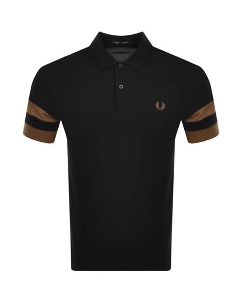 Fred Perry Bold Tipped Polo T Shirt In Black For Men Lyst Uk