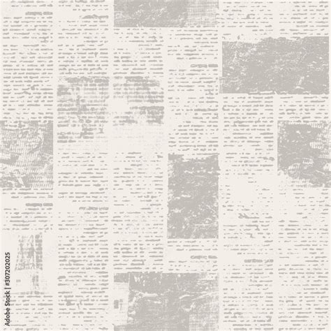 Newspaper Seamless Pattern With Old Vintage Unreadable Paper Texture