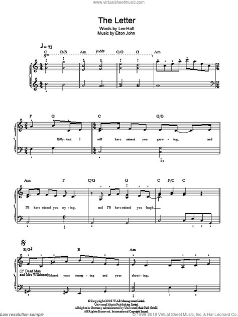 John The Letter Sheet Music For Piano Solo Pdf