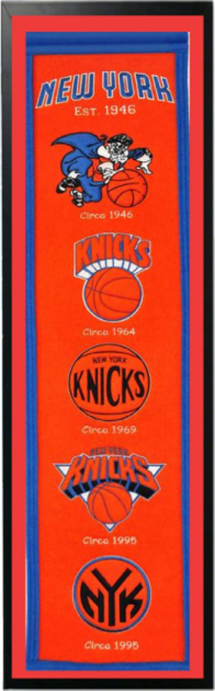 New York Knicks Logo History Felt Banner 14 X 37