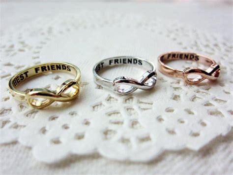 Personalized Friendship Rings For Best Friends Custom Name Necklace