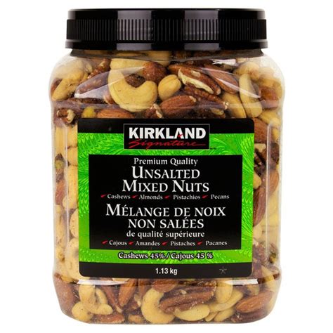 Kirkland Signature Unsalted Fancy Mixed Nuts 40 Oz 25 Lb Instacart