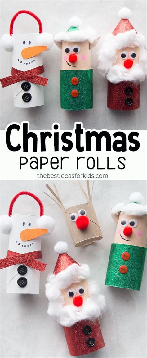 Christmas Toilet Paper Roll Crafts Christmas Art For Kids Christmas