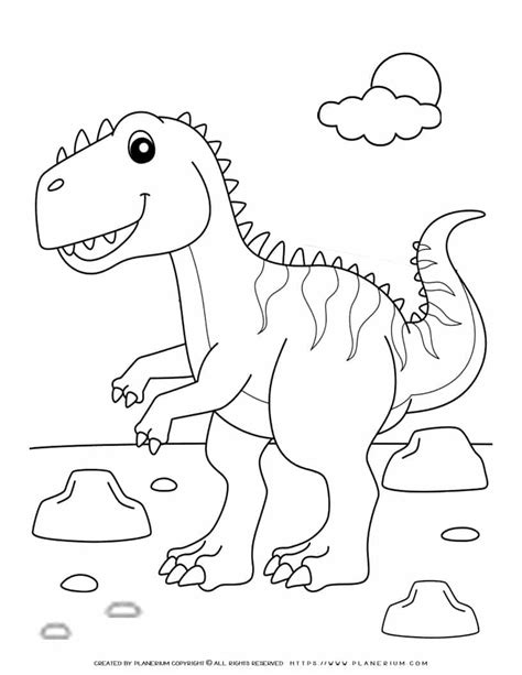 Dinosaur Coloring Page Giganotosaurus Planerium