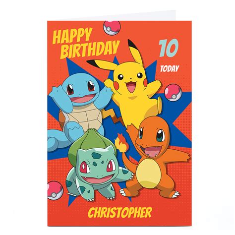 Buy Personalised Card Pokemon Birthday For Gbp 229 Card Factory Uk