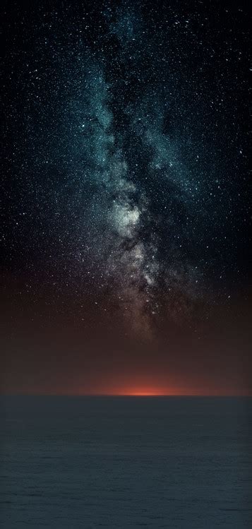 Astrophotography Picture Of Sunset Sea Landscape With Milky Way On The