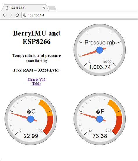 Record Temperature And Pressure With Esp8266 And Berryimu