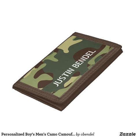 Personalized Boy S Men S Camo Camouflage Military Tri Fold Wallet