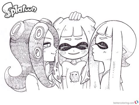 This pin was discovered by liz salazar. Splatoon 2 Coloring Pages Half breed Drawing Art - Free ...