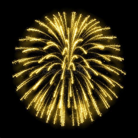 Gold Glittering Sparkle Fireworks Stock Illustration Illustration Of