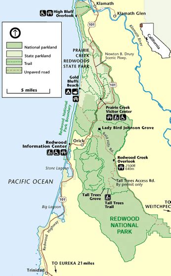 27 Redwoods National Park Map Maps Database Source
