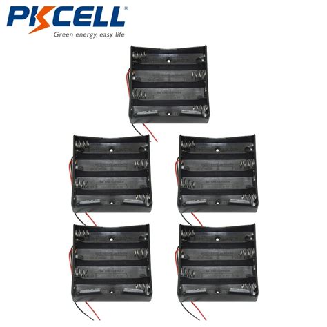 5pcs Black Plastic Battery Holder 18650 17500 18500 4 Battery Cells