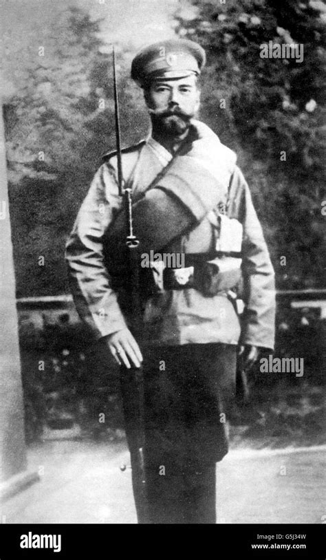Tsar Nicholas Ii Of Russia In The Uniform Of A Private Soldier Stock