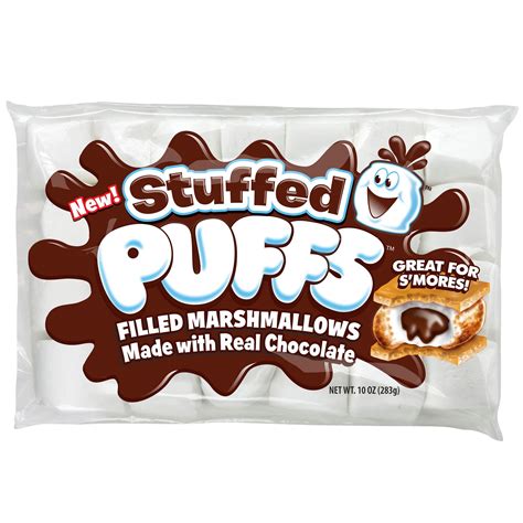 Stuffed Puffs Chocolate Filled Vanilla Marshmallows 10 Oz Bag