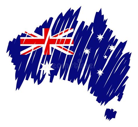 Map Flag Australia Vector Stock Vector Illustration Of Graphing