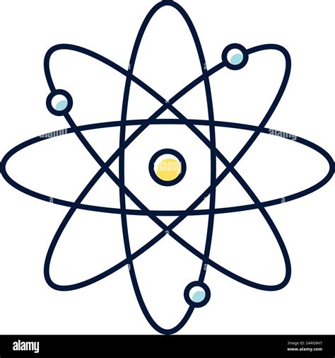Molecule Atom Color Icon Nuclear Energy Source Atom Core With