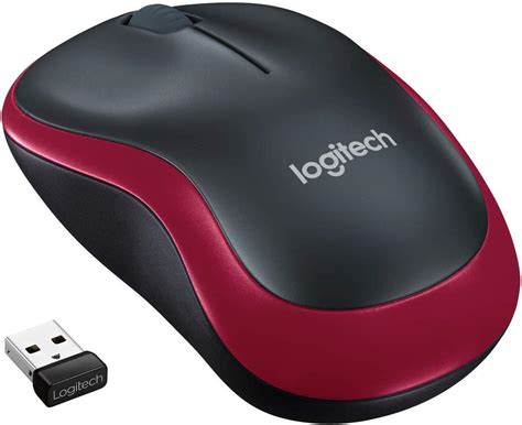 Logitech M185 Optik Kablosuz Mouse Kırmızı 24 Ghz Usb Nano Receiver