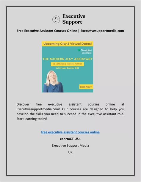 Ppt Free Executive Assistant Courses Online Executivesupportmedia