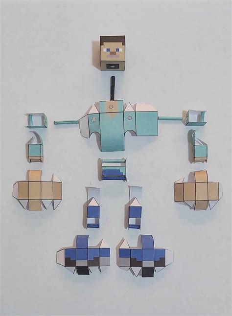 Papercraft Minecraft Steve Articulado Pixel Papercraft Browse Designs