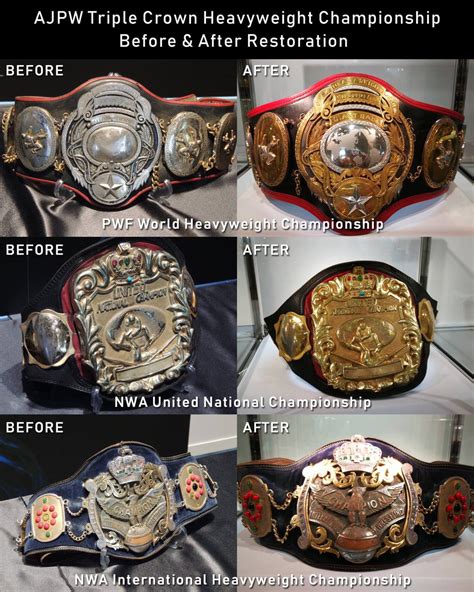 Before And After The Restoration Of Ajpws Original Triple Crown