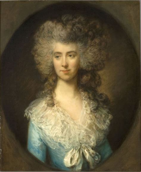 Portrait Of A Lady In A Blue Dress Thomas Gainsborough English 1727