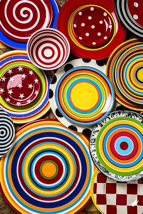 Colorful Plates Photograph By Garry Gay