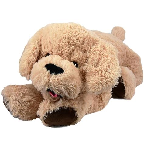 28 Inch Giant Plush Lying Dog Soft Stuffed Cuddly Teddy Toy Lifelike