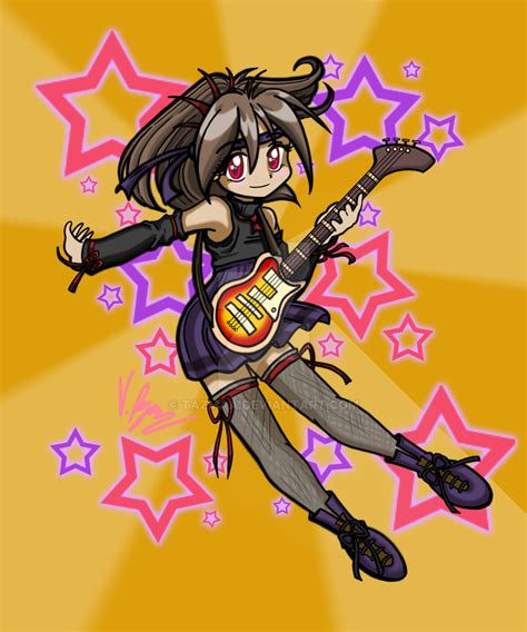 Anime Girl Rock Star Art By Tazmaa On Deviantart