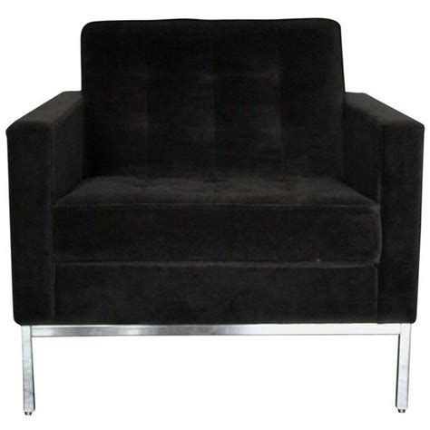 Knoll Studio Florence Knoll Lounge Armchair In Dark Grey Velvet