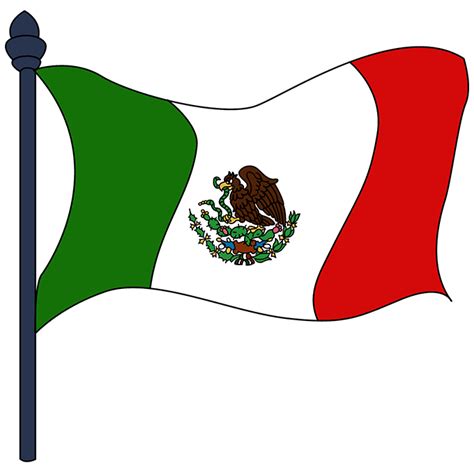 How To Draw The Mexican Flag Really Easy Drawing Tutorial
