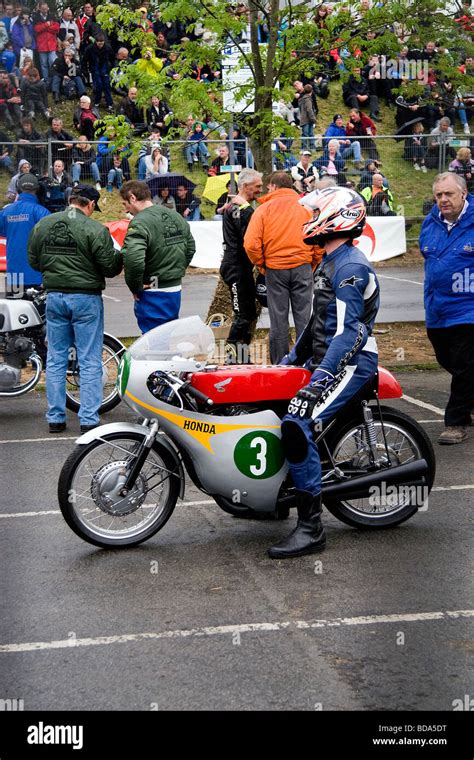 A Competitor Waits His Turn To Race In The Wet At The Northwich