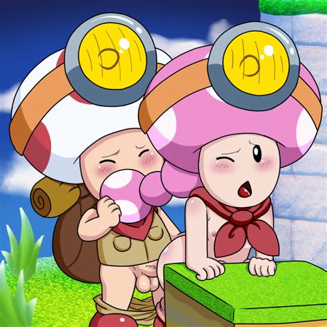 Rule 34 Against Block Backpack Blush Captain Toad Captain Toad Treasure Tracker Closed Eyes
