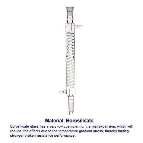 Labasics Borosilicate Glass Graham Condenser With 24 40 Joint 300mm Jacket Length Lab Glass
