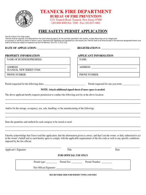 Fire Safety Permit Application Pdf Fire Safety Liquefied