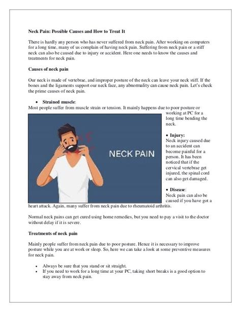 Neck Pain Possible Causes And How To Treat It