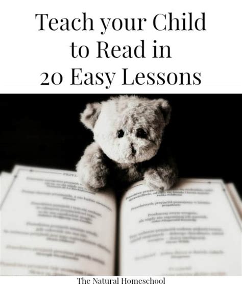 Teach Your Child To Read In 20 Easy Lessons The Natural Homeschool