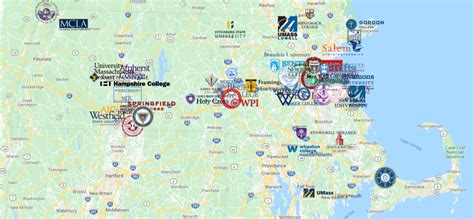 Colleges In Massachusetts Map Mycollegeselection