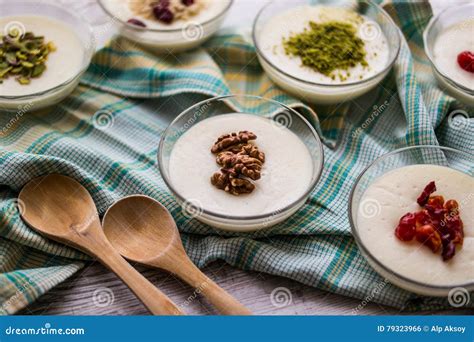 Turkish Dessert Muhallebi Homemade Pudding Stock Photo Image Of