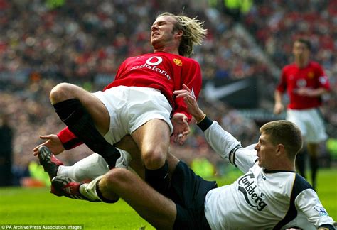Steven Gerrards Liverpool Career Vs Manchester United In Pictures Sportsmail Looks At The