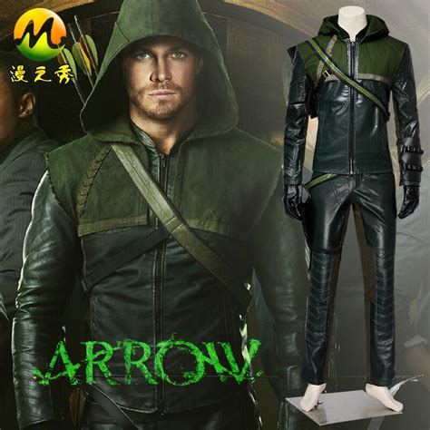 Green Arrow Season 1 Oliver Queen Cosplay Costume Adult Man For