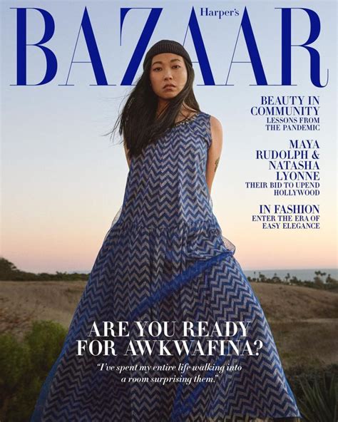 Awkwafina For Harper’s Bazaar Magazine February 2021 Harpers Bazaar Magazine Harpers Bazaar