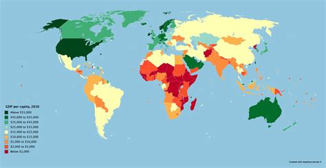 map of countries by gdp per capita