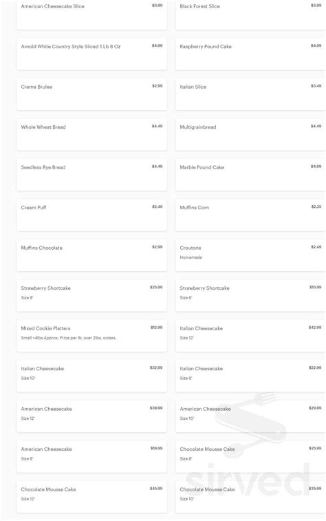 Mario's Market menu in Delray Beach, Florida, USA